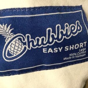 Chubbies White Large Easy Shorts  L-Mens
